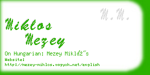 miklos mezey business card